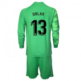 Koszulka Atlético Madryt Bramkarska Jan Oblak 13 Dziecięcy Trzeci Koszulki Piłkarskie 2021-2022 Długi Rękaw